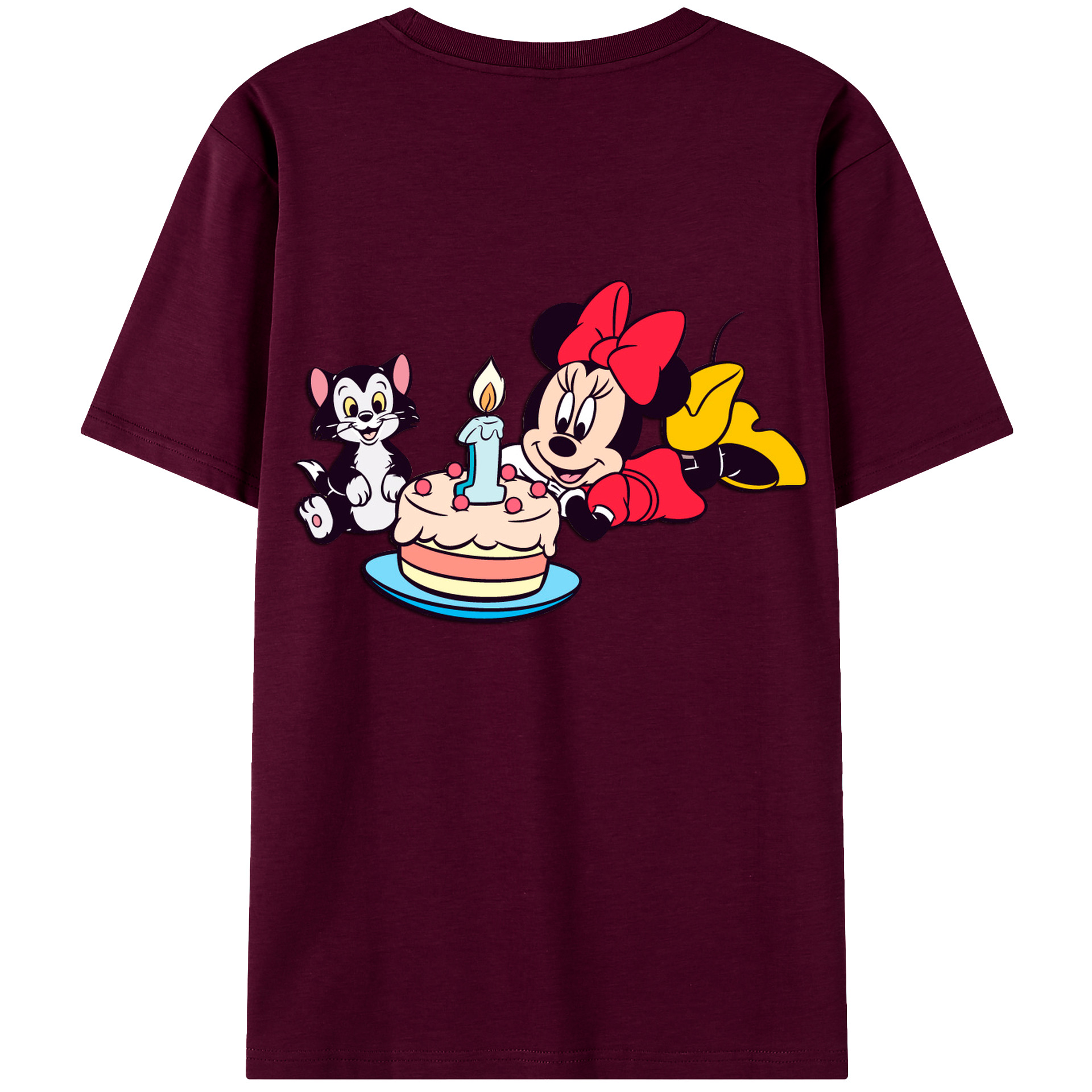 （画像用） ミッキーマウス Mickey Mouse レディース半袖Tシャツ(バックプリント)